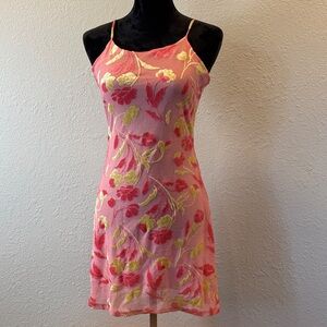 Women’s‎ Dress by Rhapsody  SIZE MEDIUM Floral  Spaghetti Strap  MINI